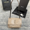 SAINT LAURENT-5330370 생 로랑 골드 샌드 크링클드 가죽 베이비 니키 체인백