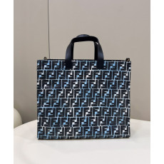 FENDI-8BH357 펜디 멀티컬러 FF 그래픽 프린트 캔버스 글레이즈드 토트백