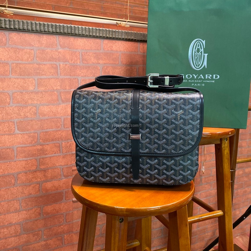 GOYARD-고야드 블랙 BELVEDERE 벨베데르 2 크로스백 MM