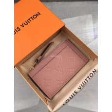 LOUIS VUITTON-M67853 루이비통 로즈 푸드르 핑크 모노그램 앙프렝뜨 지퍼 카드 홀더