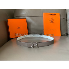 에르메스 2040100002-118 여성 H 벨트 버클 & 리버서블 가죽 스트랩 24MM