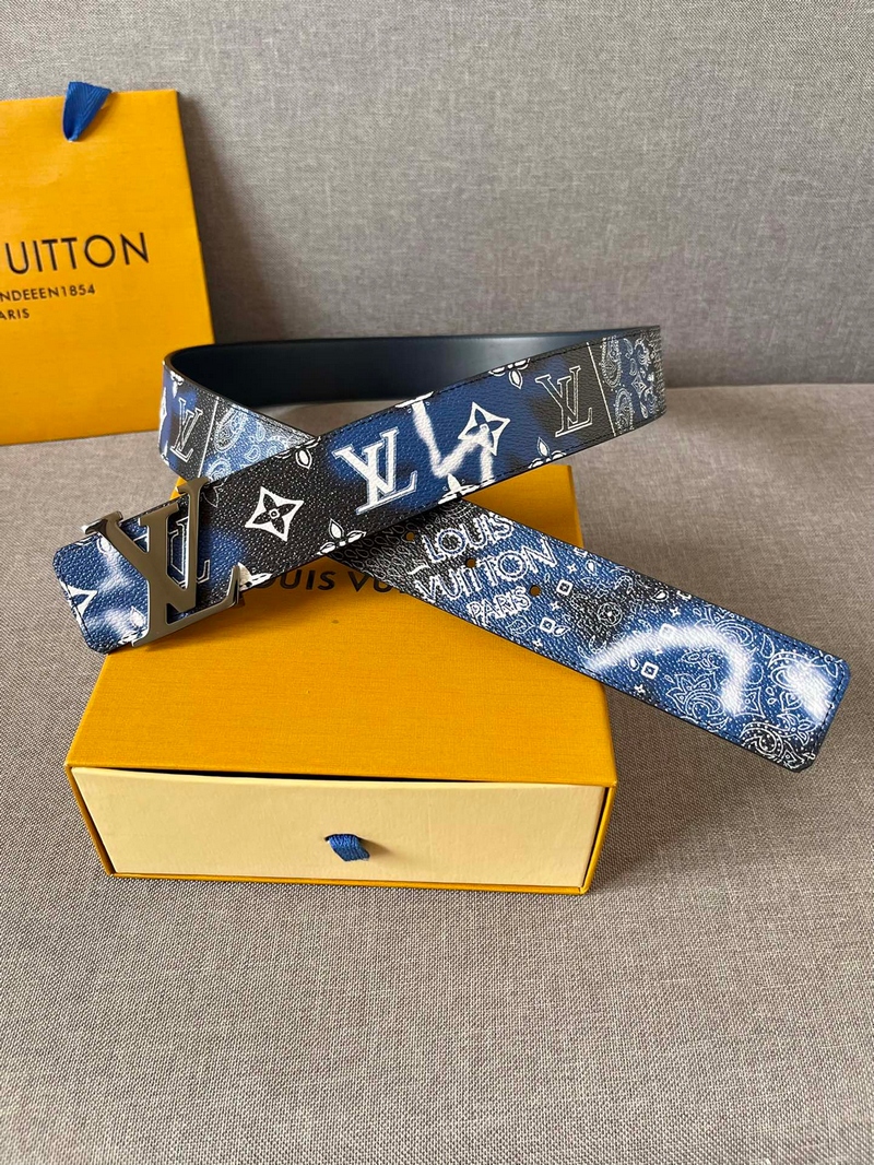 LOUIS VUITTON-루이비통 이니셜 모노그램 반다나 40MM 리버서블 벨트