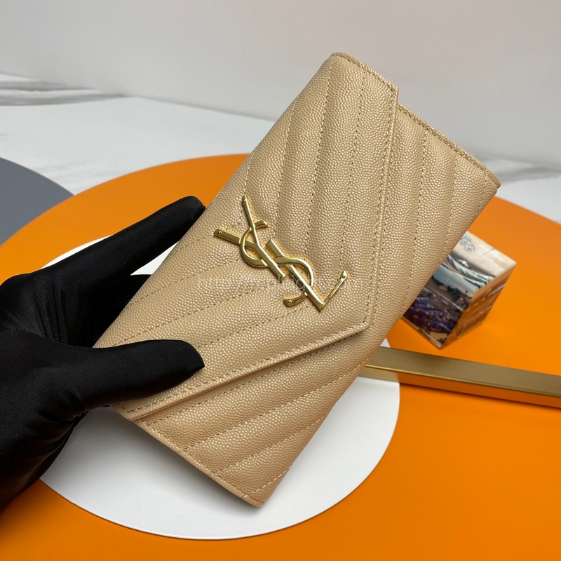 SAINT LAUREN - YSL358094 그랑 드 뿌드르 엠보스드 가죽모노그램 지퍼 어라운드 지갑