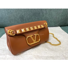 발렌티노-Valentino-스터드 사인 나파 숄더백