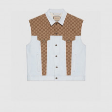 GUCCI - 구찌 756350 XDCLU 4452 GG 워싱 데님 베스트 (남여공용)