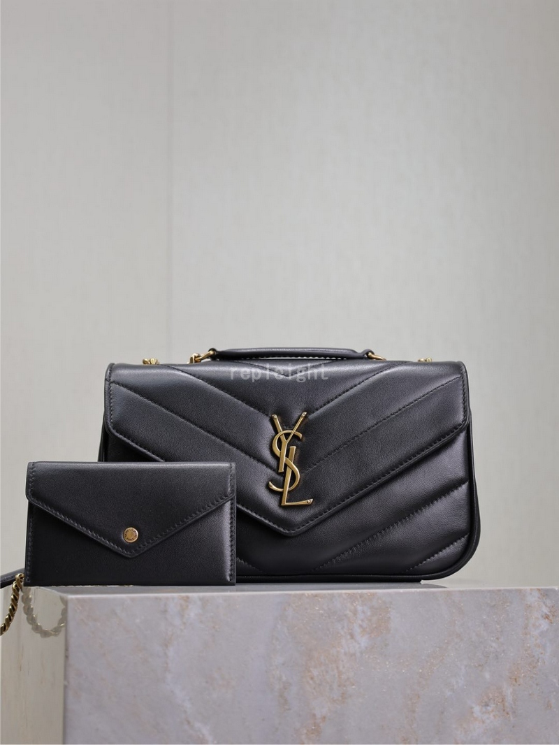 SAINT LAURENT-YSL 801437AAEAX1000 matelassé loulou 스몰백