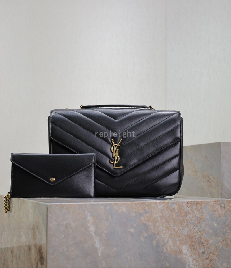 SAINT LAURENT-YSL 803541AAEAX1000 matelassé loulou 라지백
