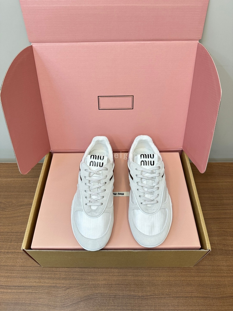 MIUMIU - 미우미우 5E428E_71L_F0X97_F_A005 스웨이드 스니커즈