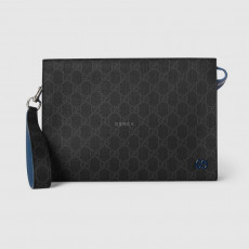 GUCCI-구찌 768255 FACQC 1052 구찌 블랙/블루 바이컬러 GG 파우치