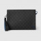 GUCCI-구찌 768255 FACQC 1052 구찌 블랙/블루 바이컬러 GG 파우치