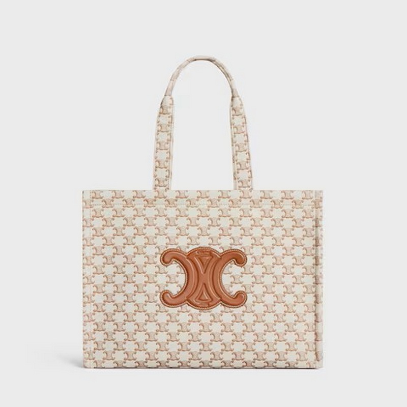 CELINE-셀린느 196762FRF.01BC 화이트 트리옹프 캔버스 라지 타이스 카바스