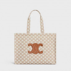 CELINE-셀린느 196762FRF.01BC 화이트 트리옹프 캔버스 라지 타이스 카바스