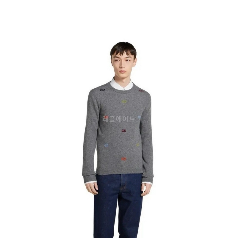 GUCCI - 구찌 833668 XKEYH 1015 인타르시아 파인 캐시미어 스웨터