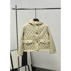BURBERRY - 버버리 Cropped Quilted Nylon Hooded Jacket
