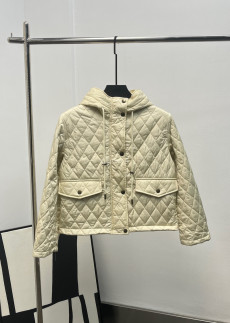 BURBERRY - 버버리 Cropped Quilted Nylon Hooded Jacket