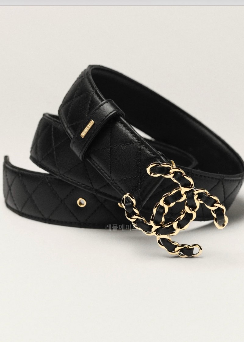 Belt - Calfskin & gold-tone metal (3.0CM)