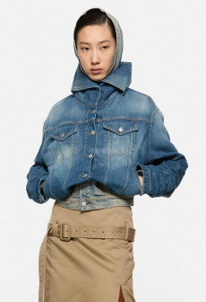 아크네-ACNE FN-WN-OUTW001114 Crinkled denim jacket