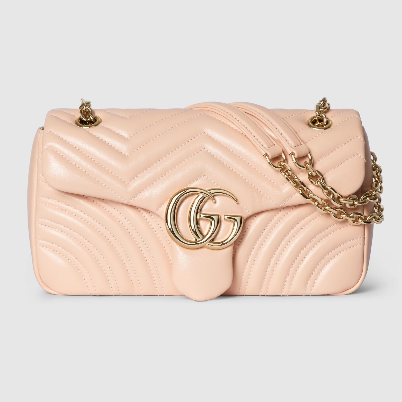 GUCCI-구찌 837267 6823 라이트 핑크 GG 마몽 미디엄 숄더백