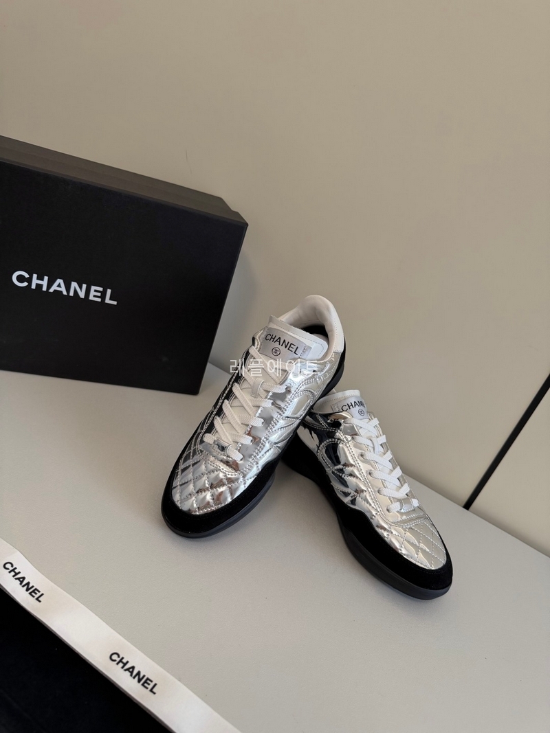 Silver Chanel Sneakers
