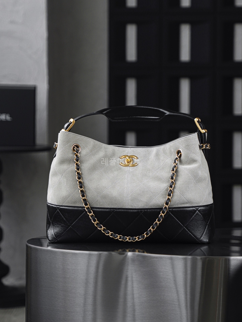 샤넬 CHANEL 쇼핑백 스웨이드 카프스킨 스몰