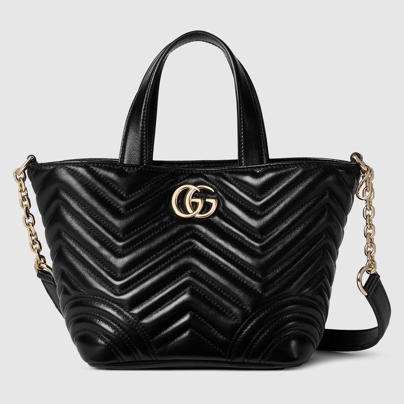 GUCCI-구찌 847386 AAFA1 1000 블랙 GG 마몽 스몰 토트백