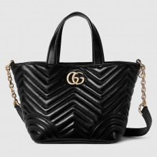 GUCCI-구찌 847386 AAFA1 1000 블랙 GG 마몽 스몰 토트백