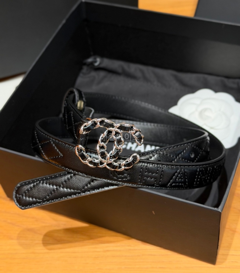 CHANEL-샤넬 가족 벨트 Quilted Lambskin Belt (20mm)